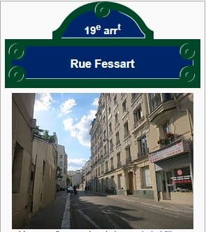 Rue Fessart 75019, métro Pyrénées ou Butte Chaumont, Super C