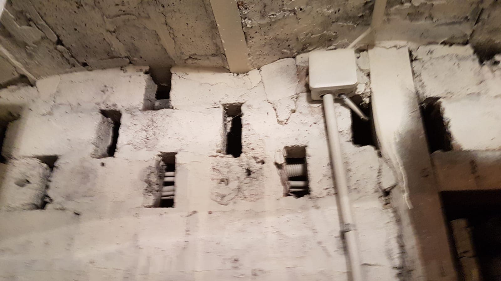 Cave ammenagee avec rayonnages dans immeuble Paris 7ieme