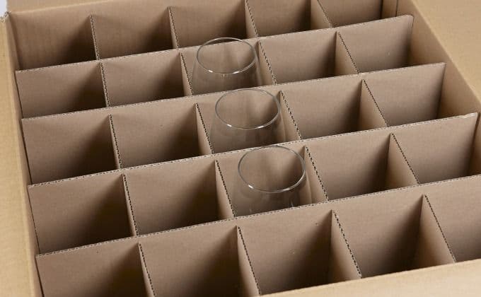 cartons adapté pour les verres