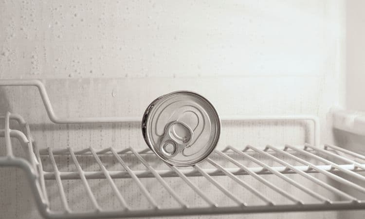 frigo contenant une boîte de conserve
