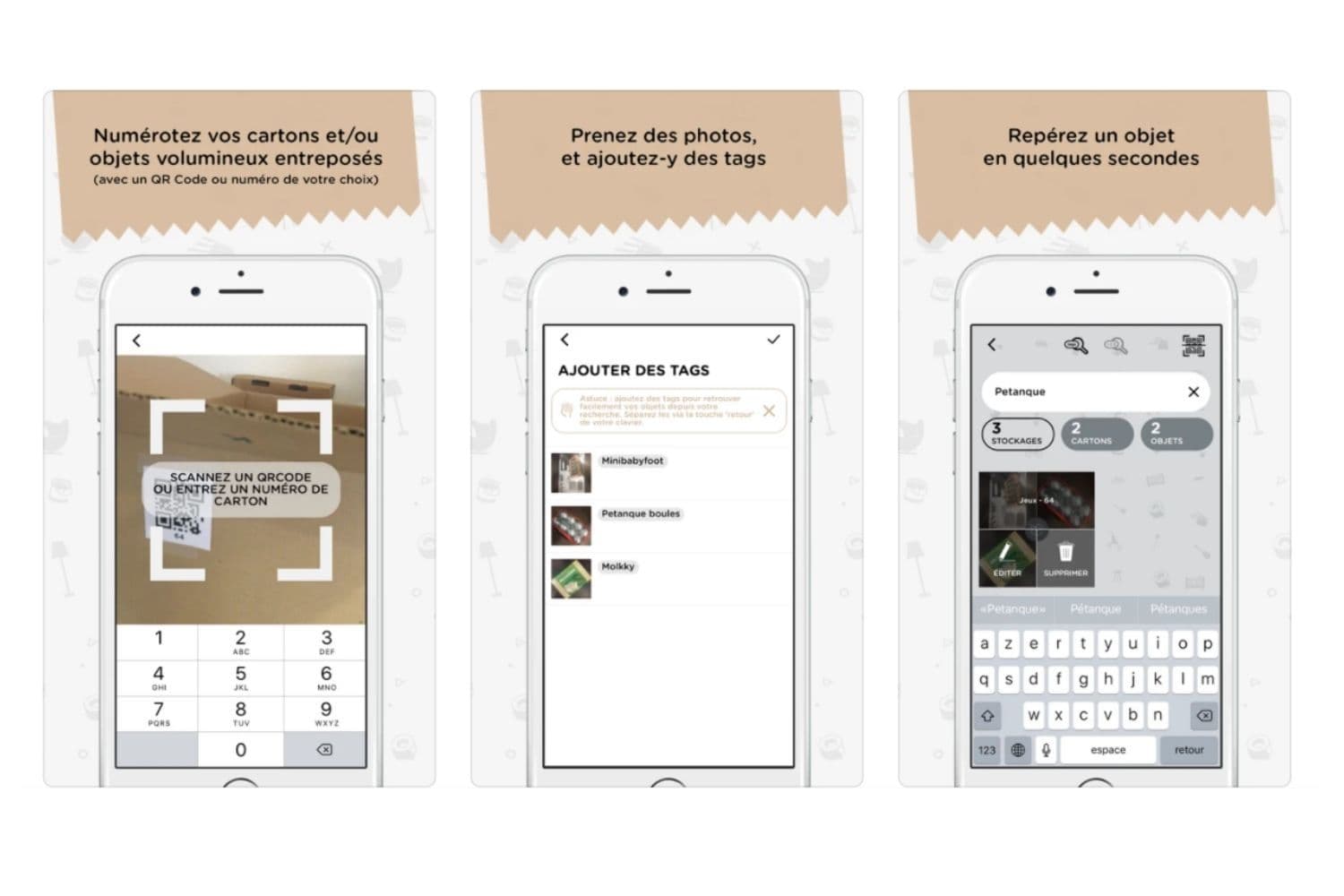 détails de l’application d’inventaire de HOMEBOX
