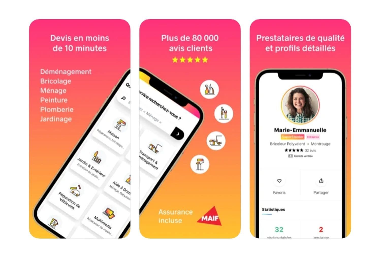 aperçu de l’application Stootie