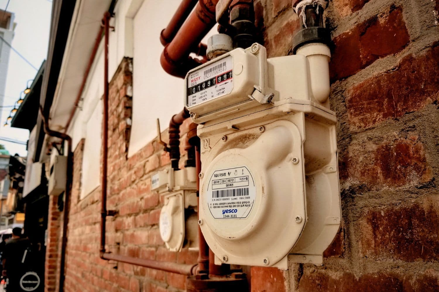 Compteur d’eau blanc