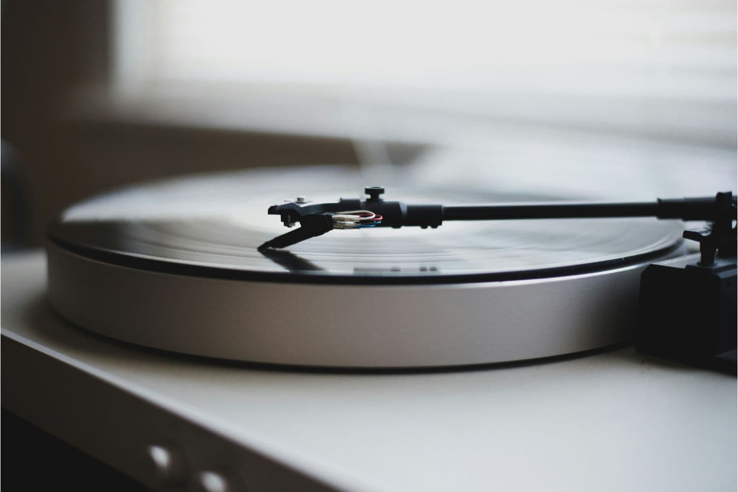 Platine vinyle en fonctionnement