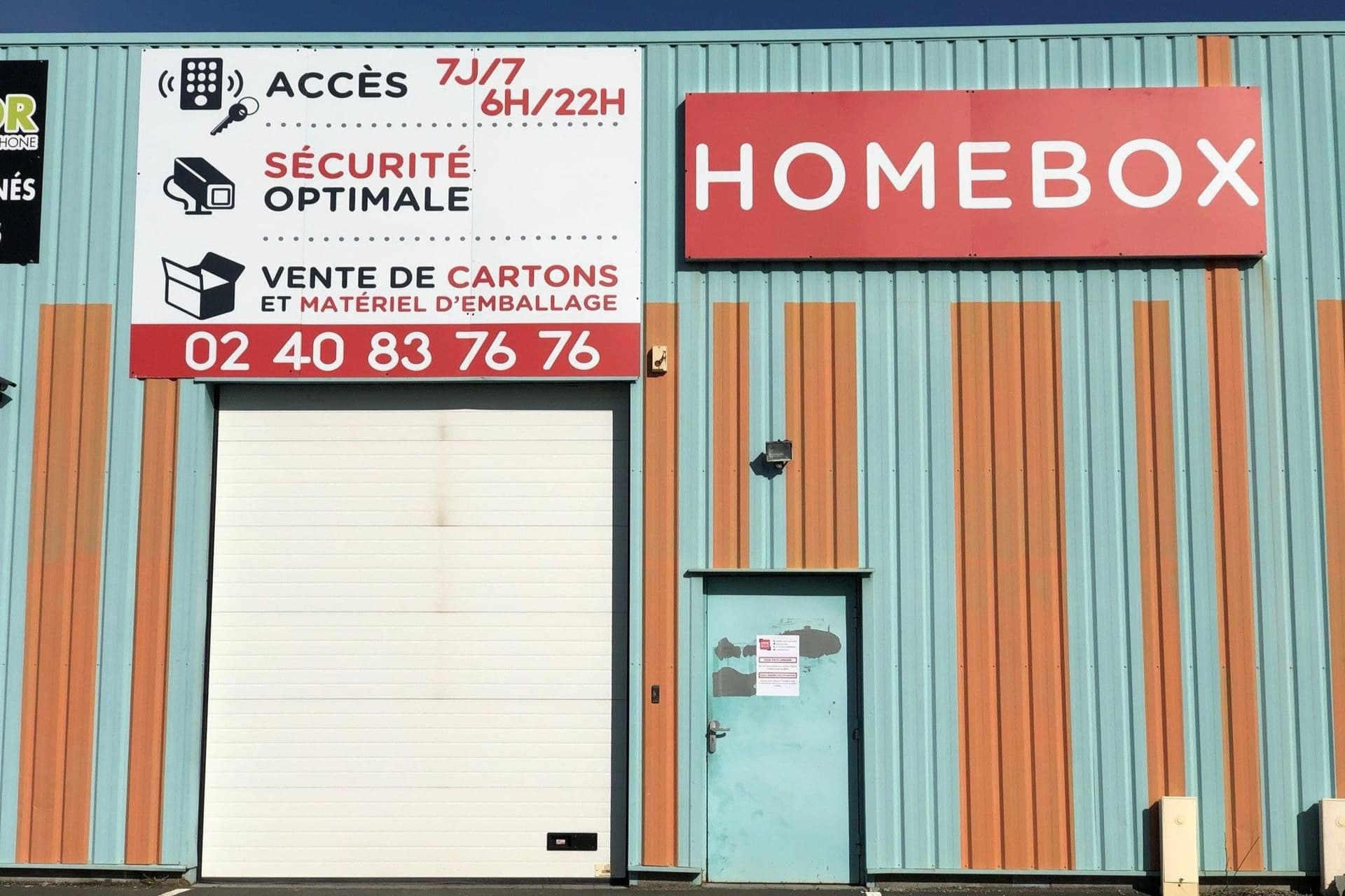 Façade du centre HOMEBOX Ancenis, à Saint-Géréon, boulevard de la Prairie.
